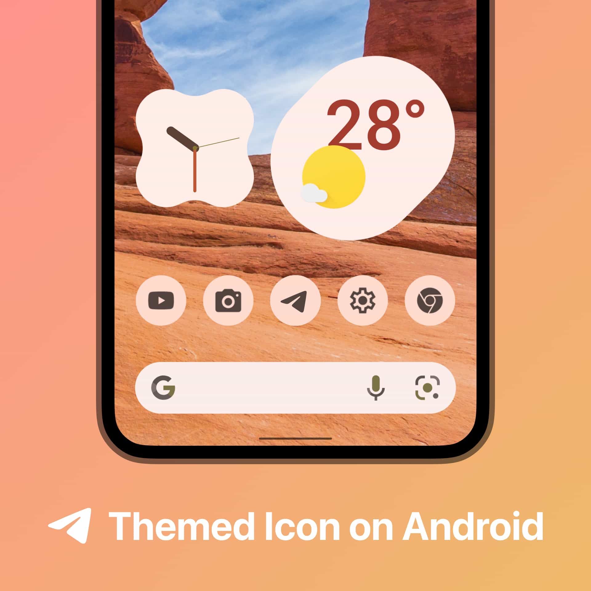 Telegram 9 Android 13 Themed Icon