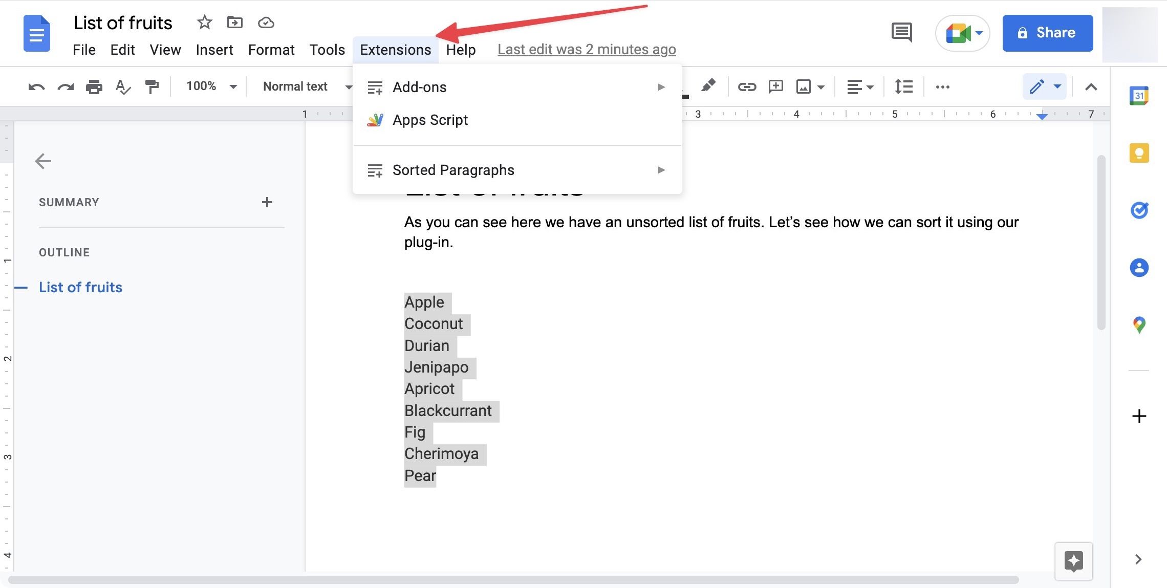 How To Sort Paragraphs Alphabetically In Google Docs