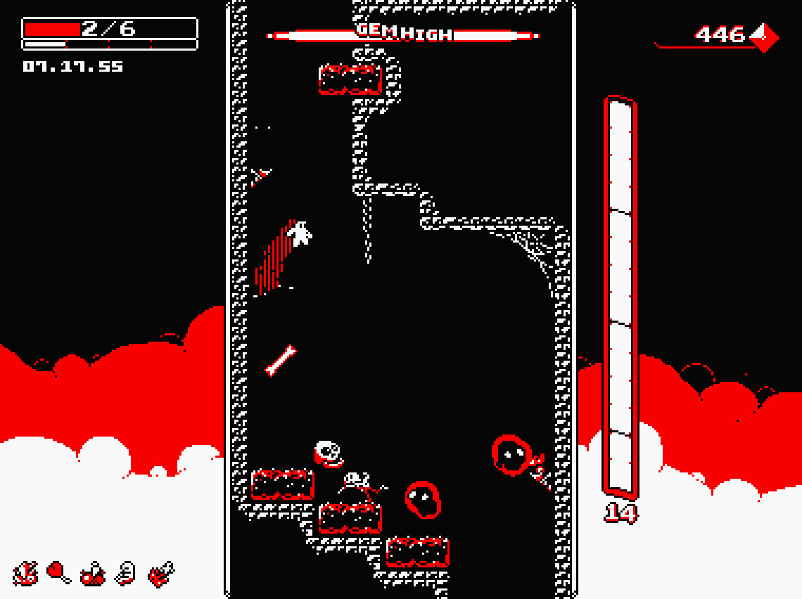 Downwell gameplay screenshots