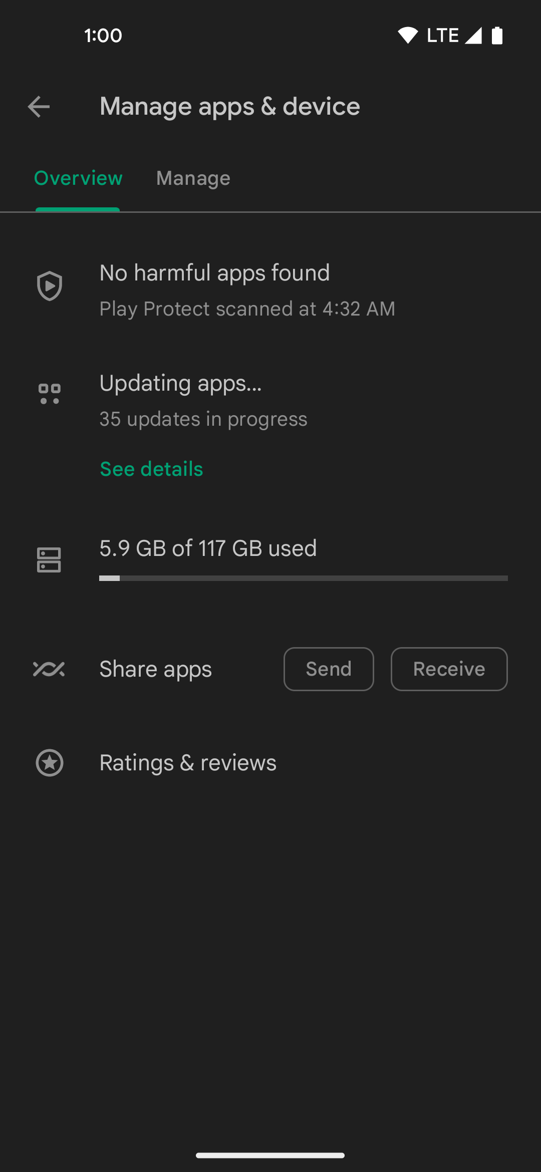 Installing app updates on a new Android phone