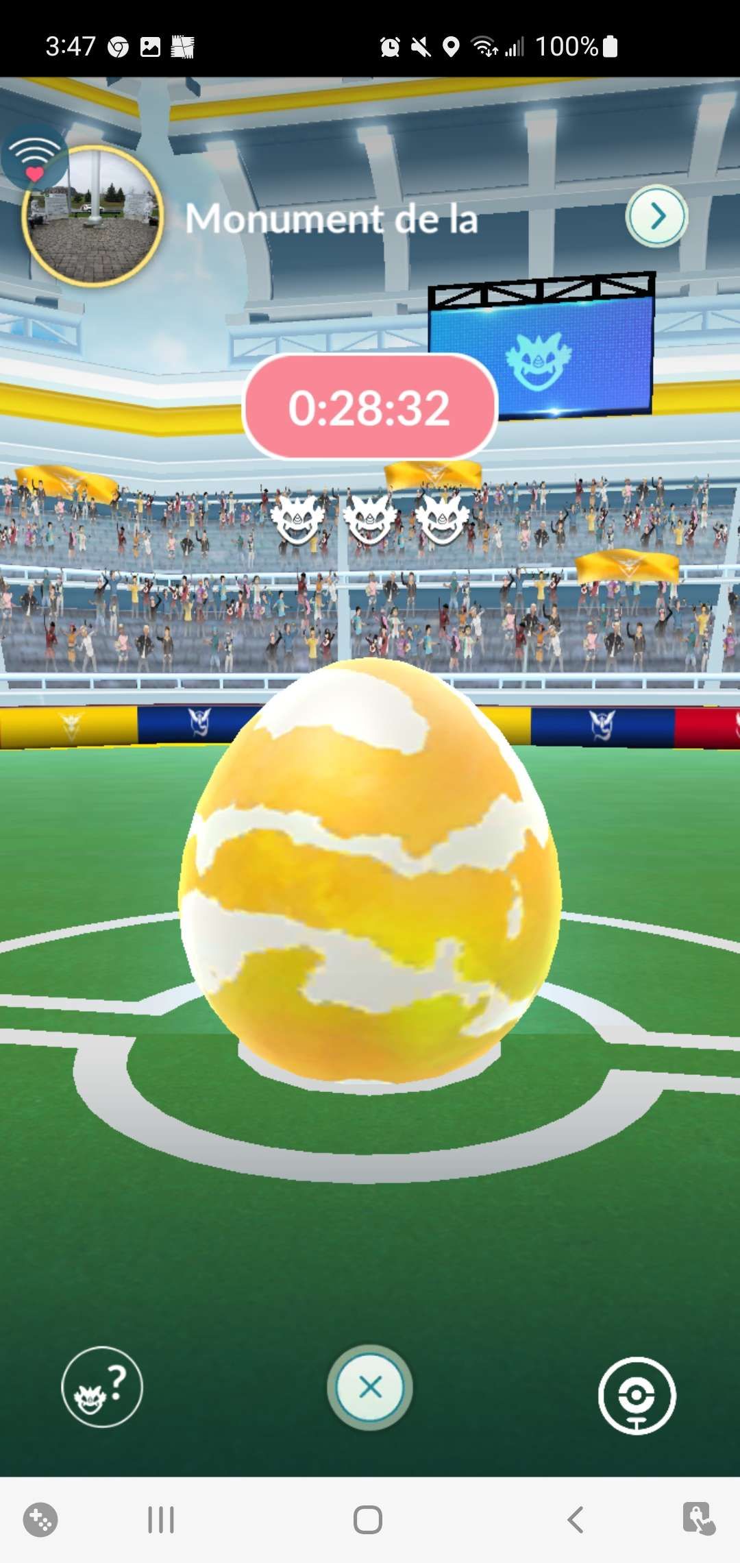 unhatched gym egg in pokemon go