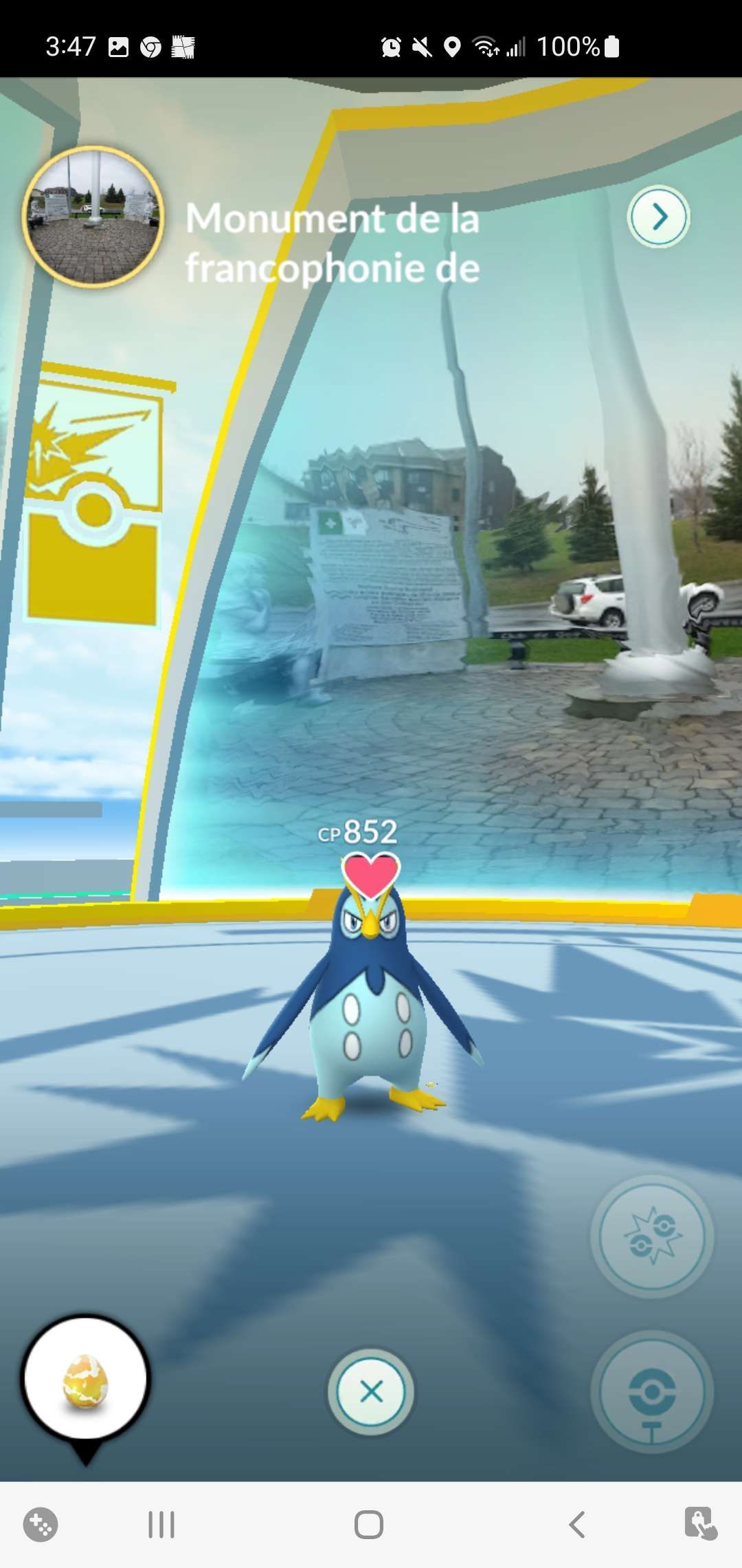 pokemon go gym with defender pokemon 