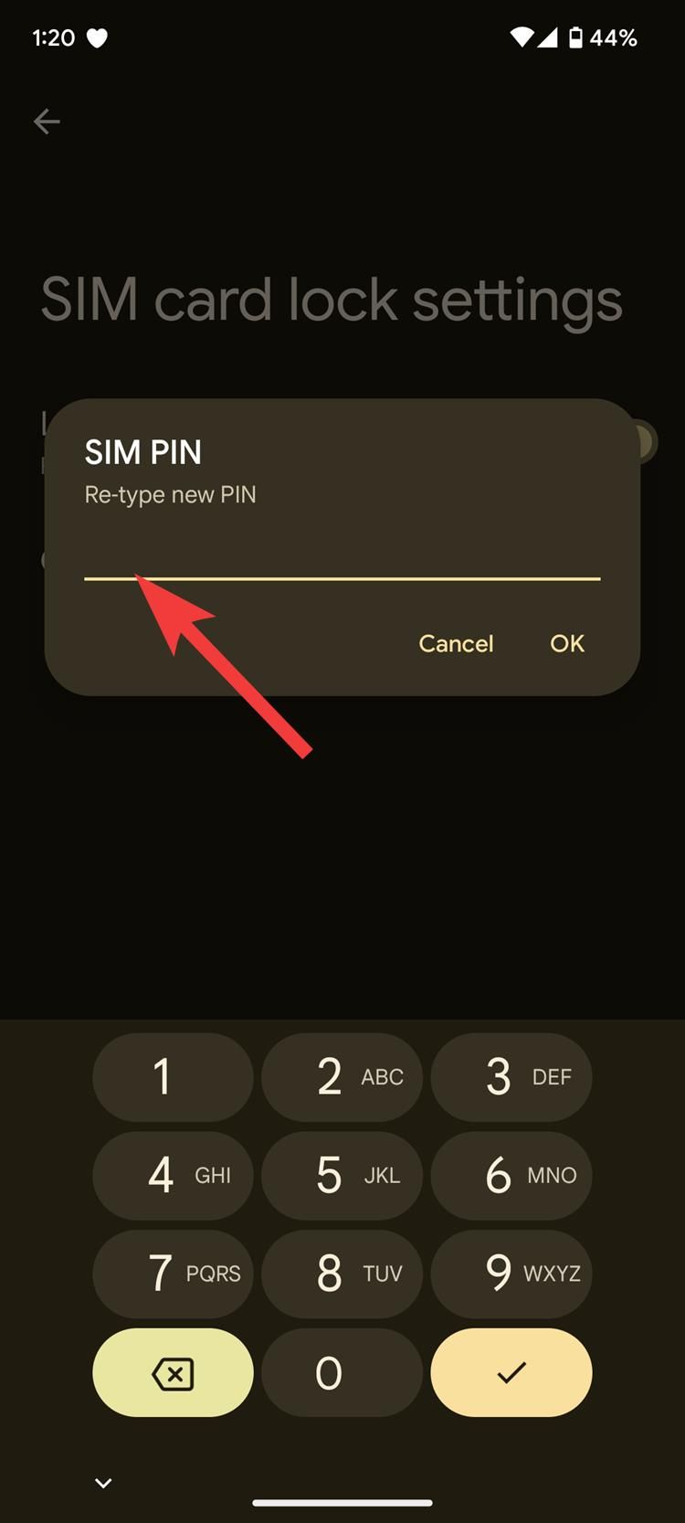 definir novo PIN do SIM