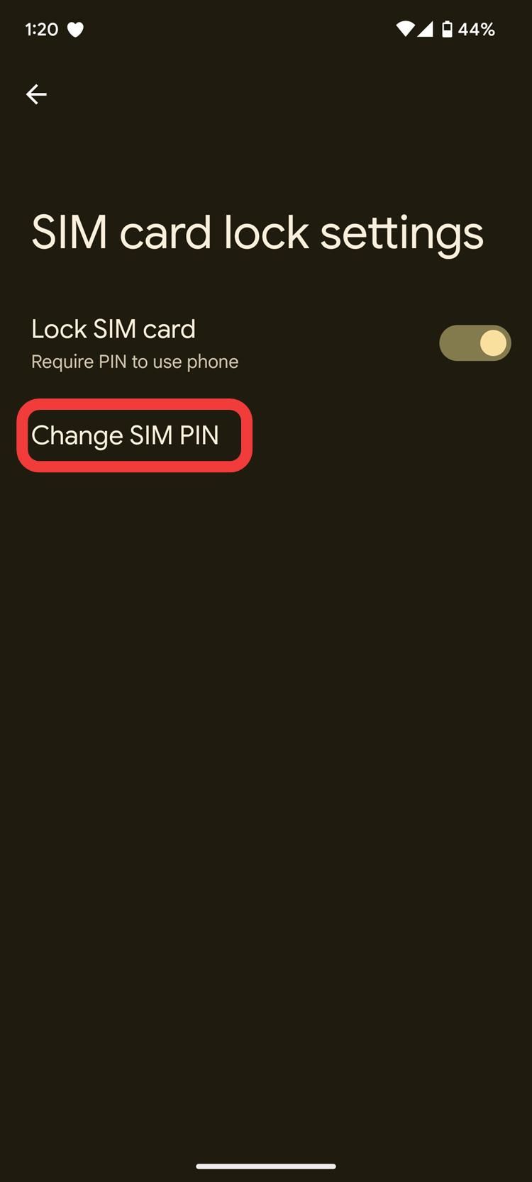 alterar o pino do SIM no Android