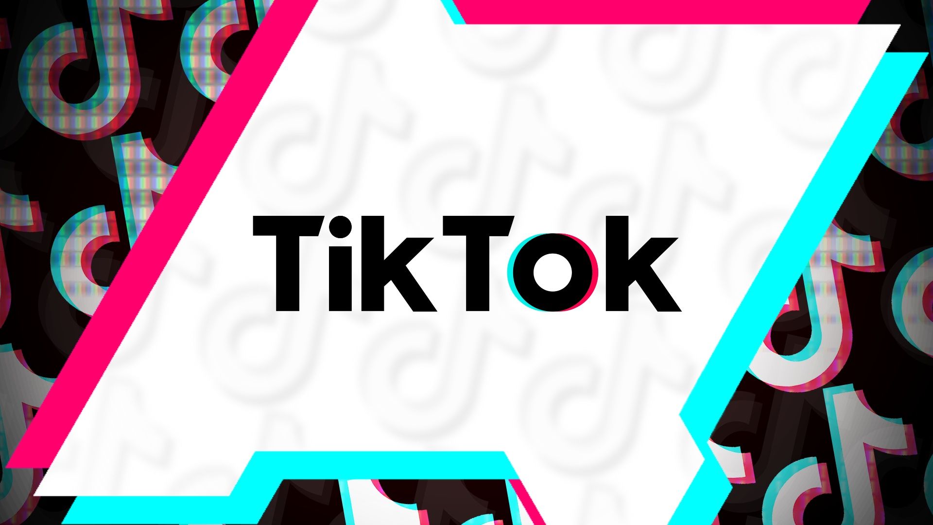 The TikTock logo against a cutout of the AndroidPolice logo with musical notes in the background