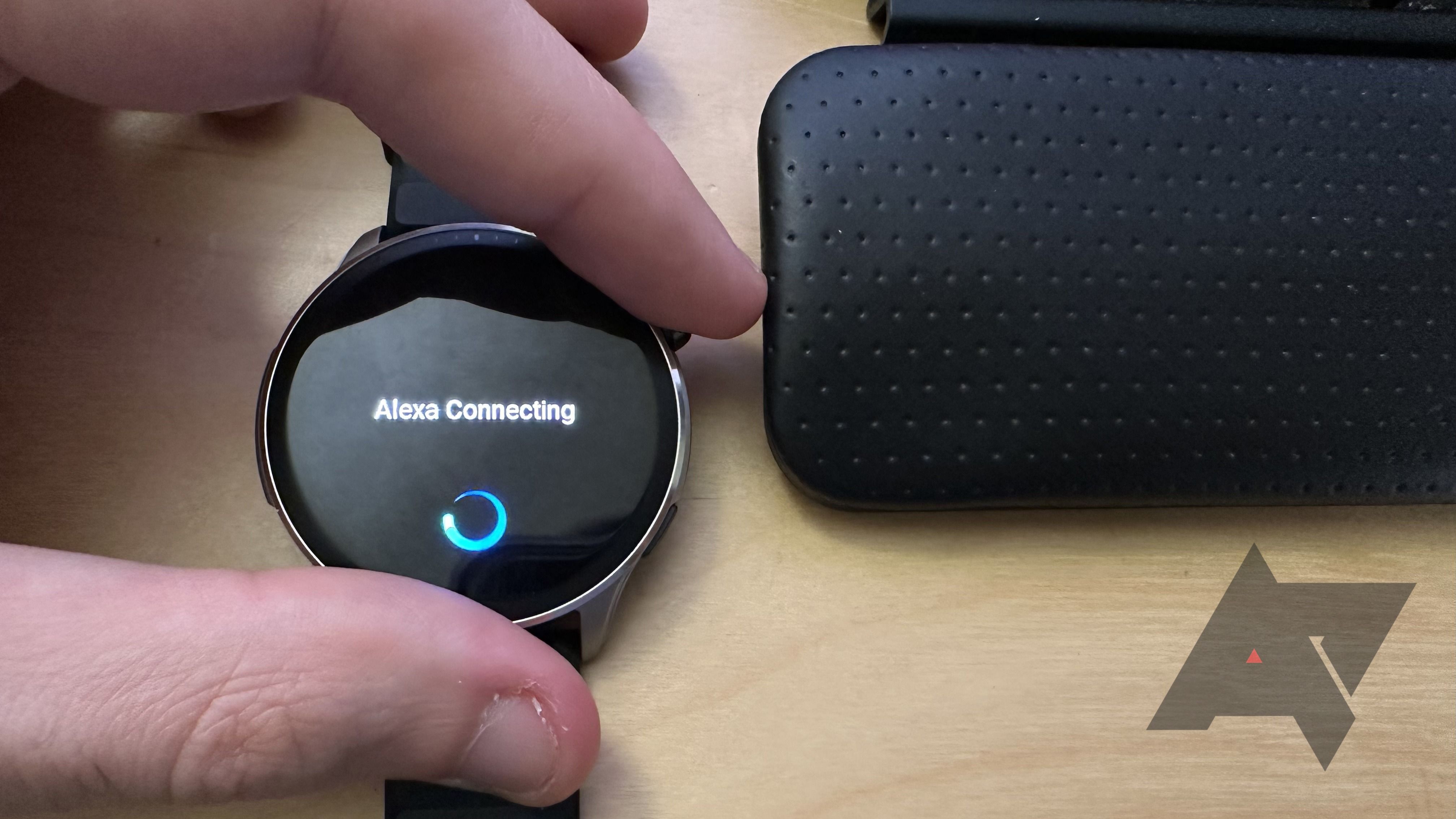 Amazfit's GTR 4 smartwatch summoning Alexa