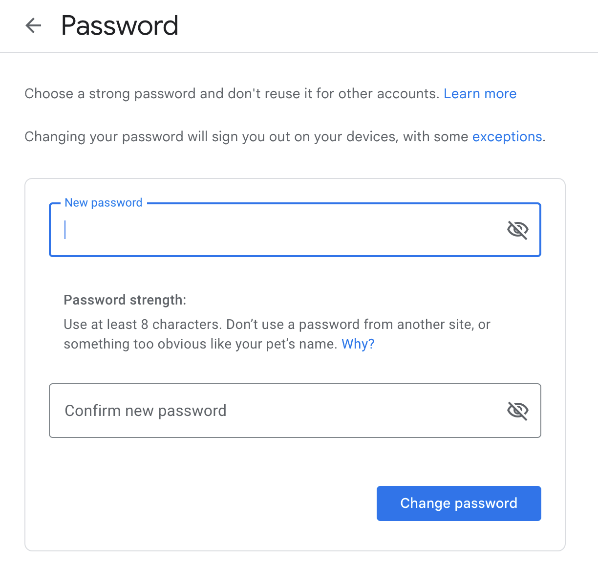 gmail password