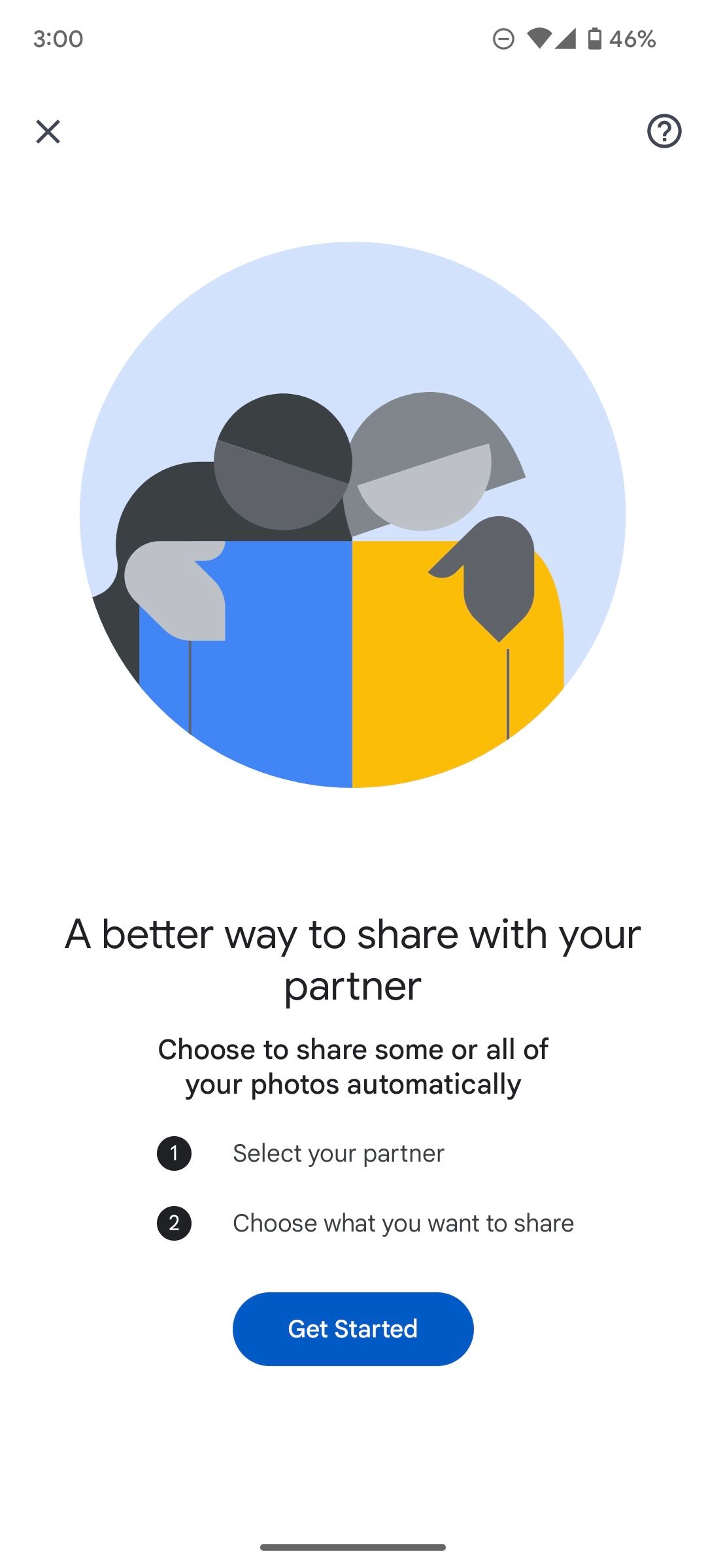 Partner sharing in Google Photos