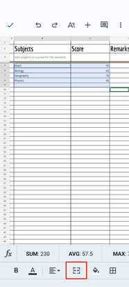 Google Sheets How To Merge Cells