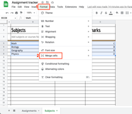 Google Sheets How To Merge Cells