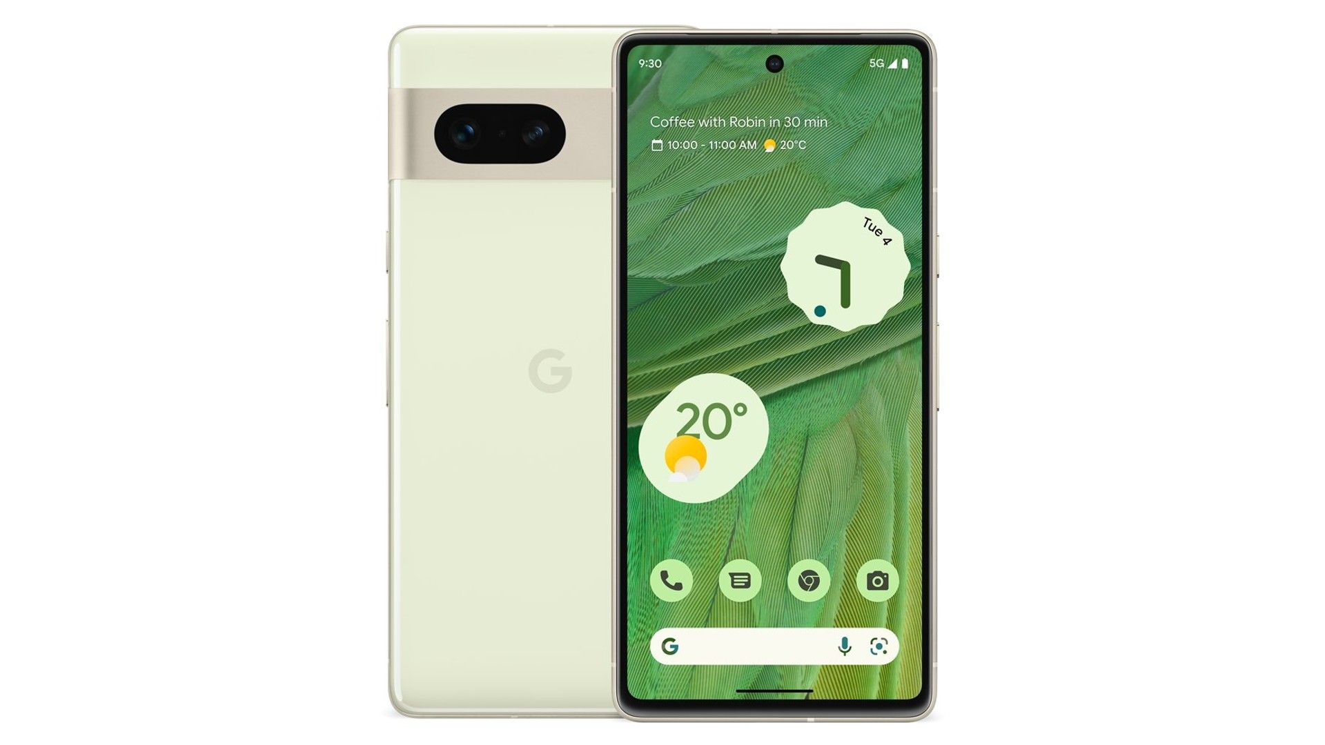 Google Pixel 7 in Lemongrass