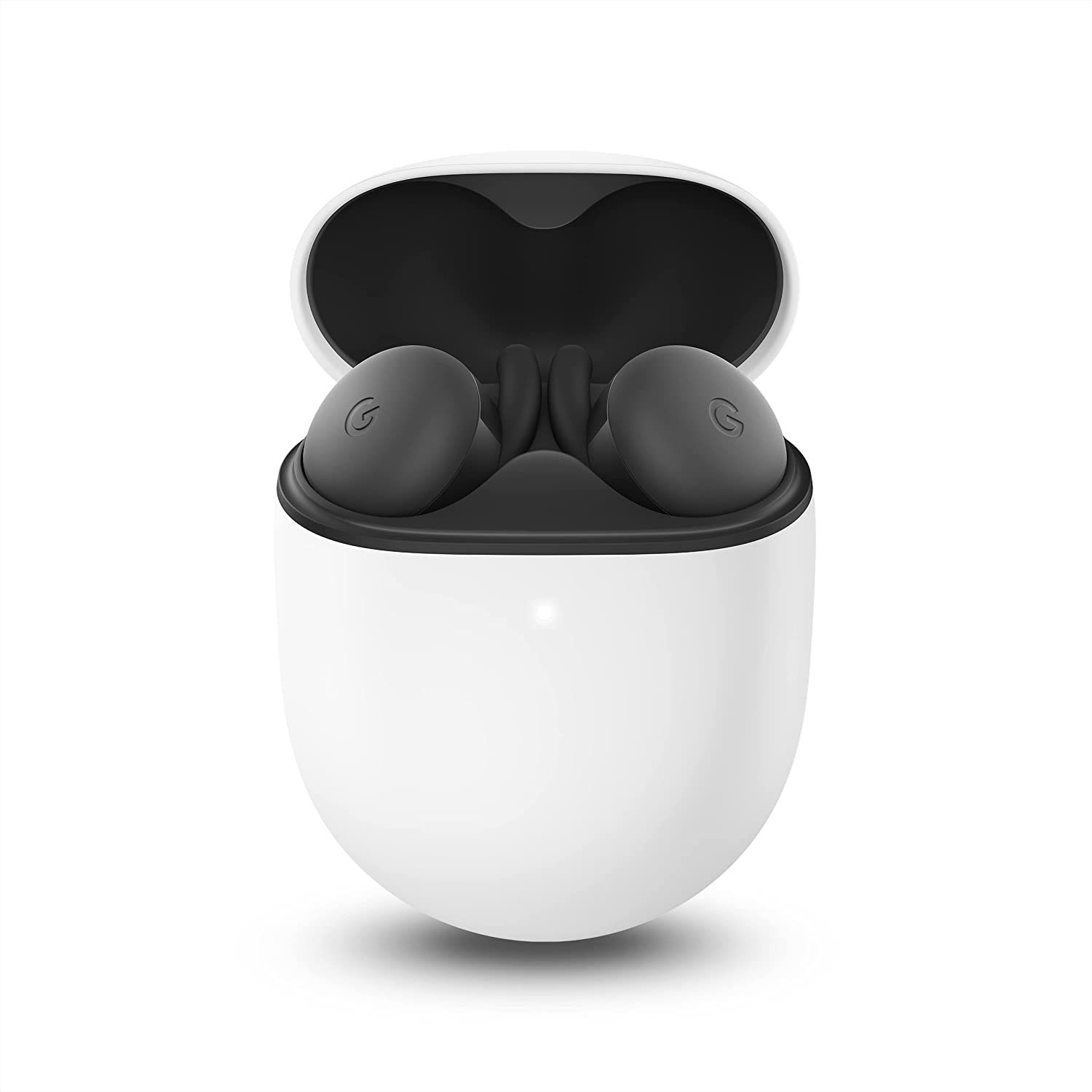 Pixel Buds A series charcoal white background