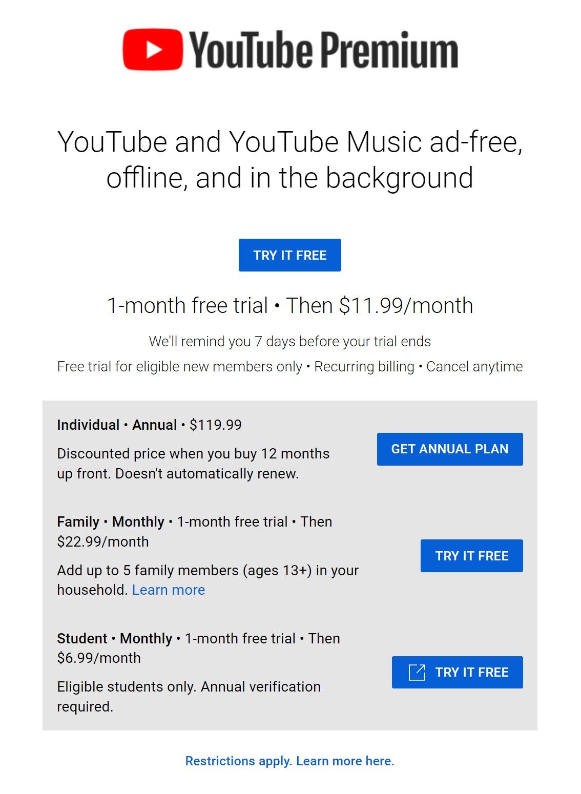 Weekend poll: How much are you willing to pay for YouTube Premium?