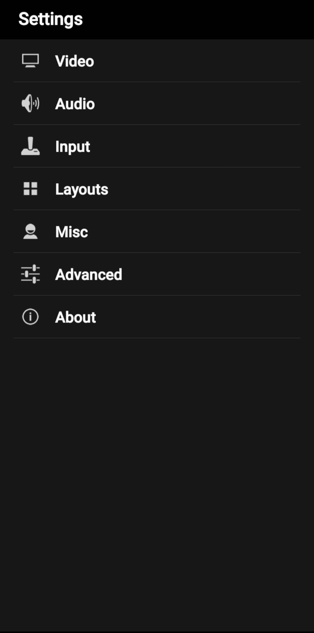 Screenshot of My OldBoy! options menu