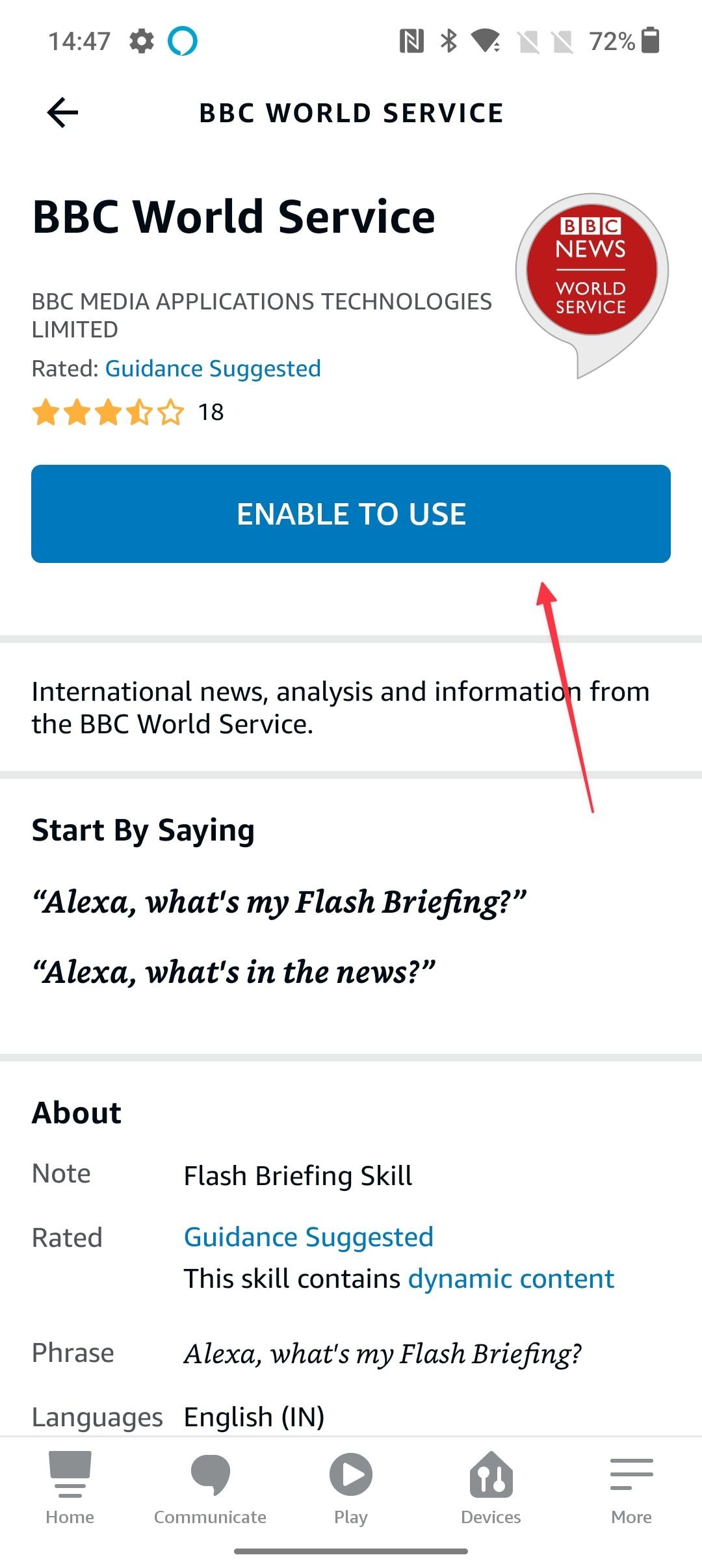 How to set up alexa store flash briefing