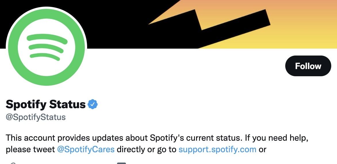 spotify down twitter