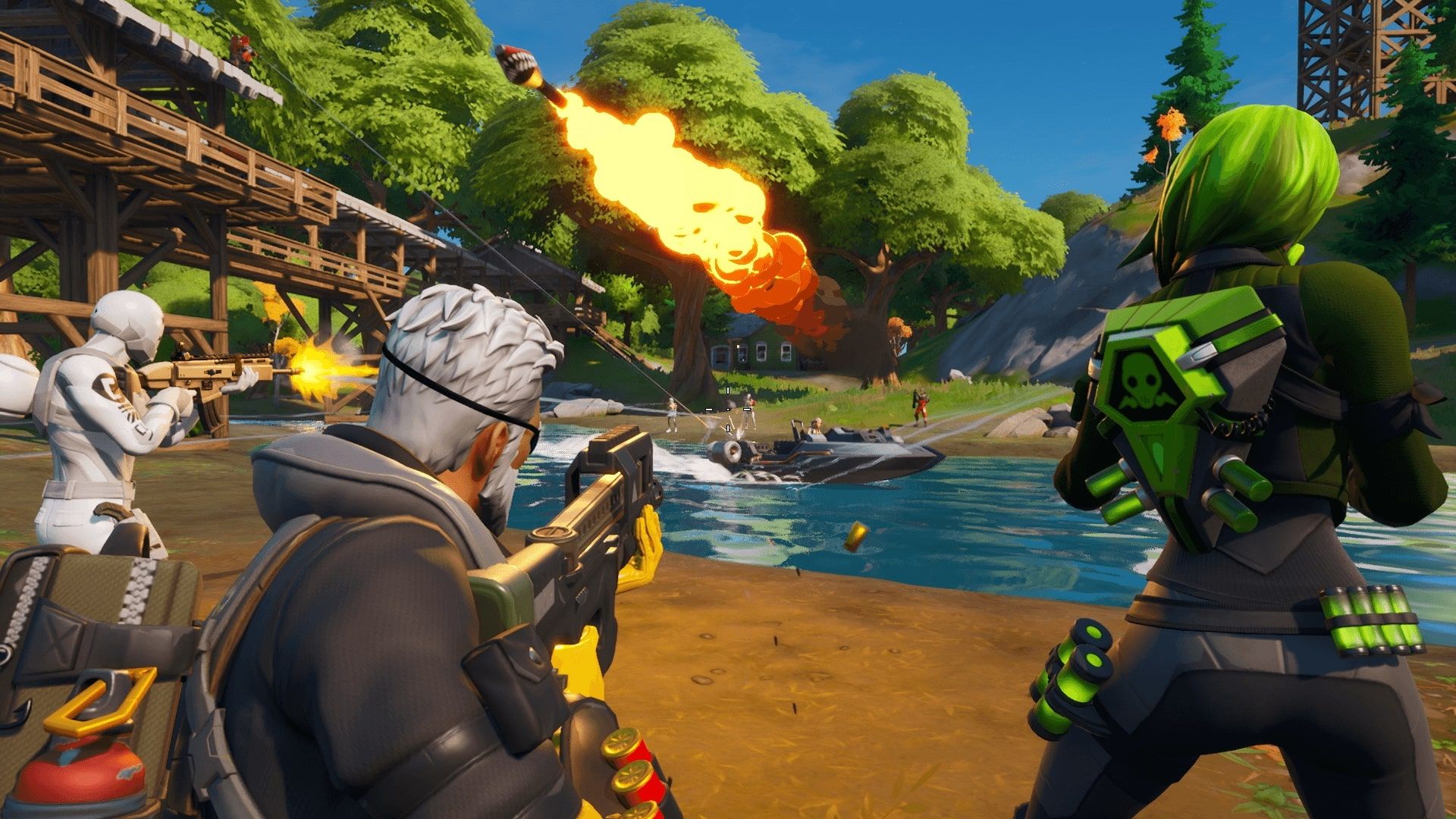 A screenshot from a game of Fortnite