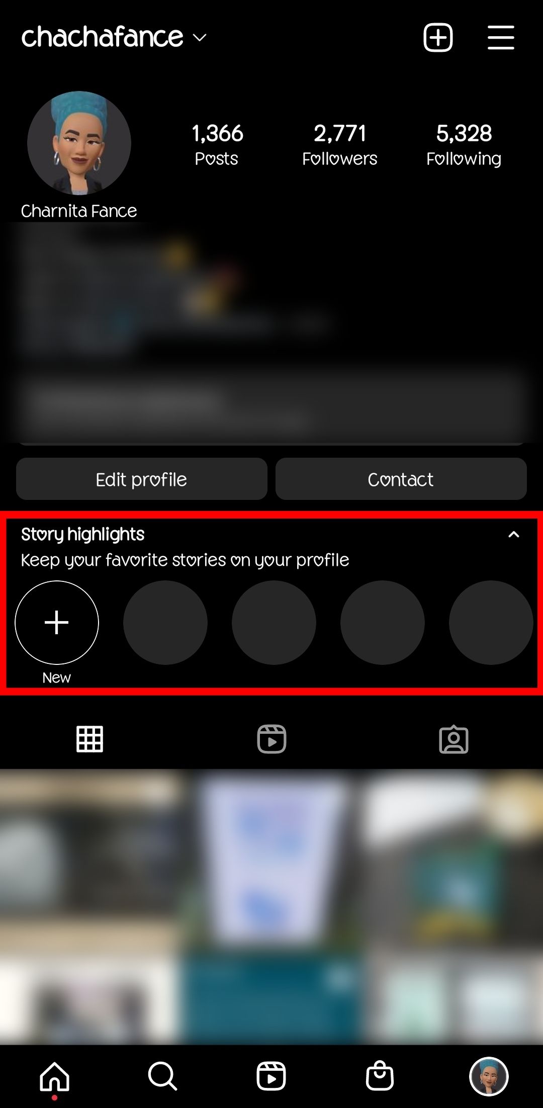 Create Instagram Story - Highlight on Profile