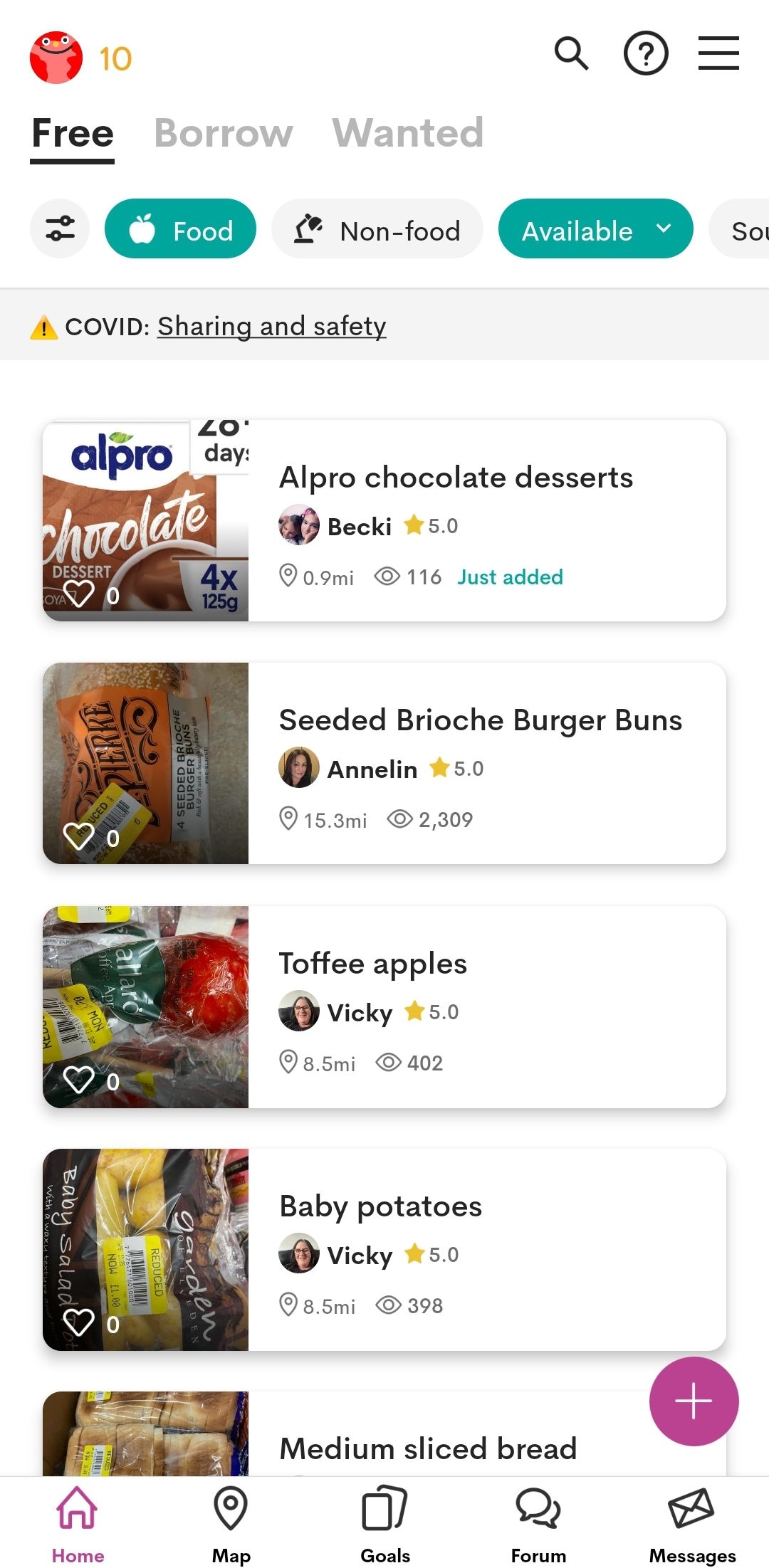 OLIO food waste app