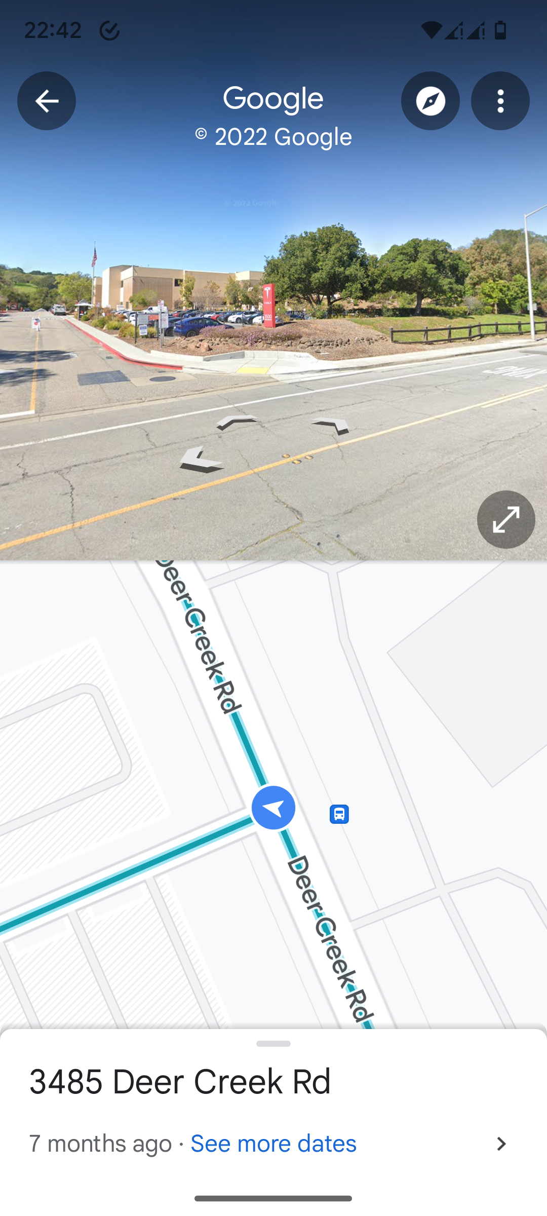 tampilan jalan di Google Maps untuk Android