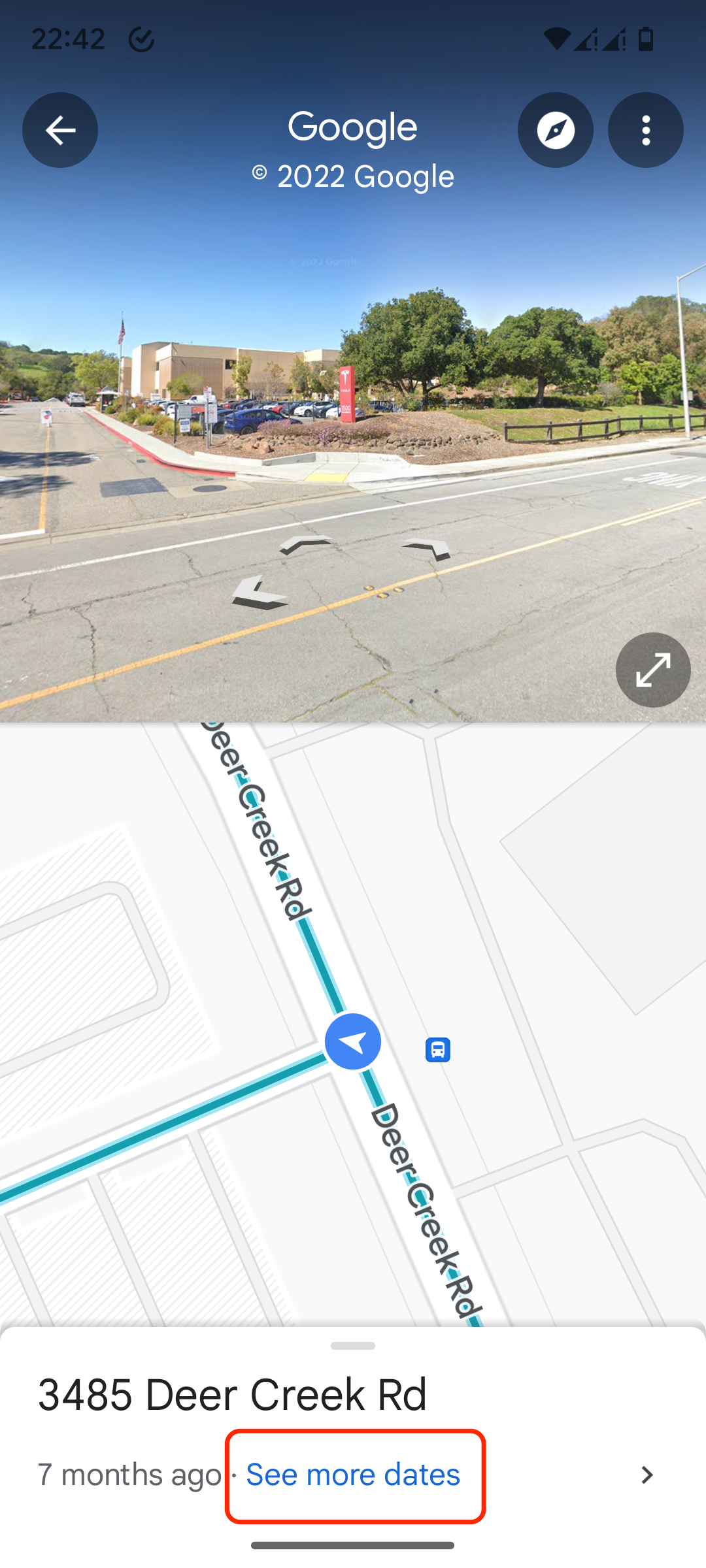 lihat lebih banyak tanggal untuk suatu tempat di Google Maps untuk Android