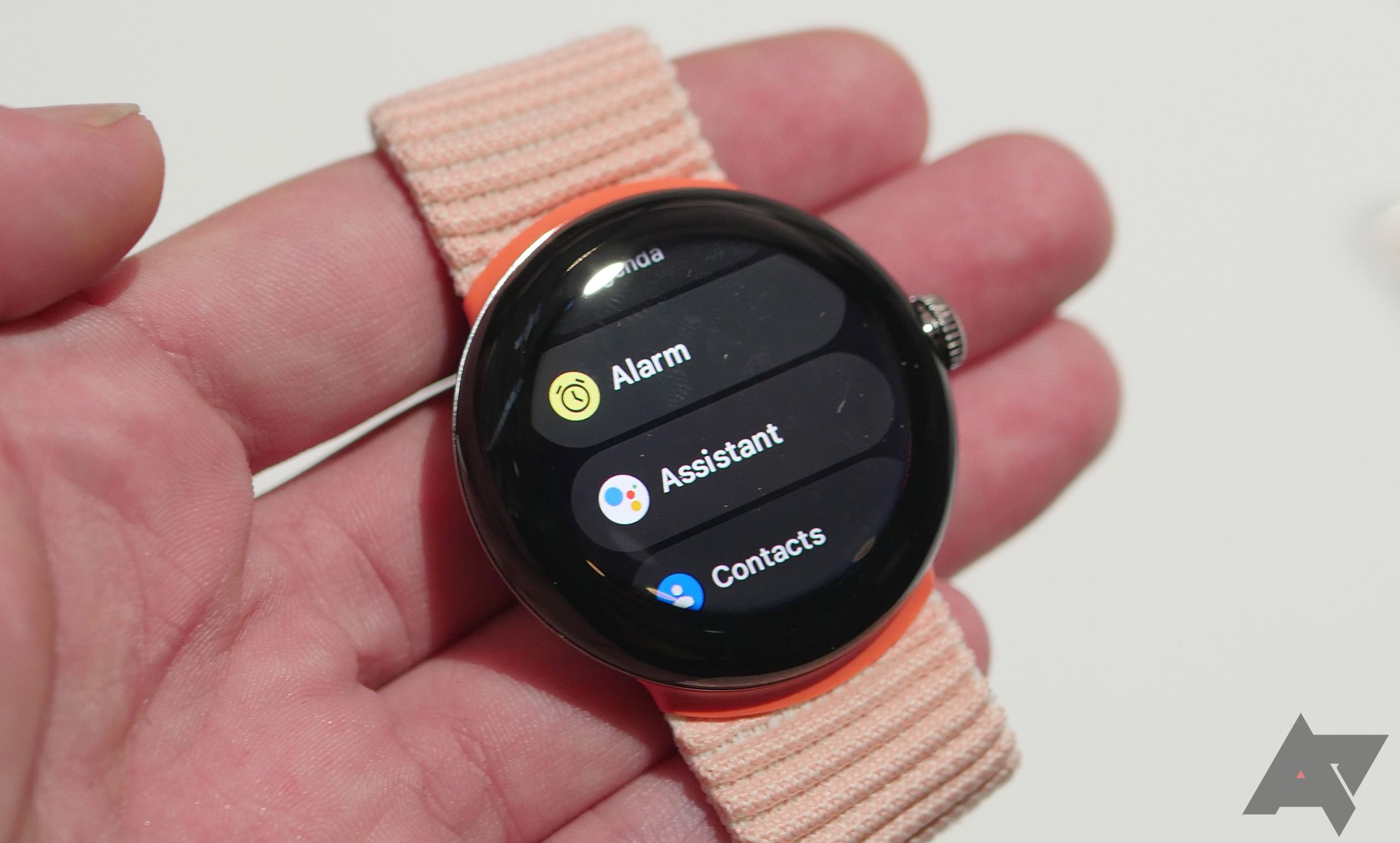 A smartwatch showing its app drawer.
