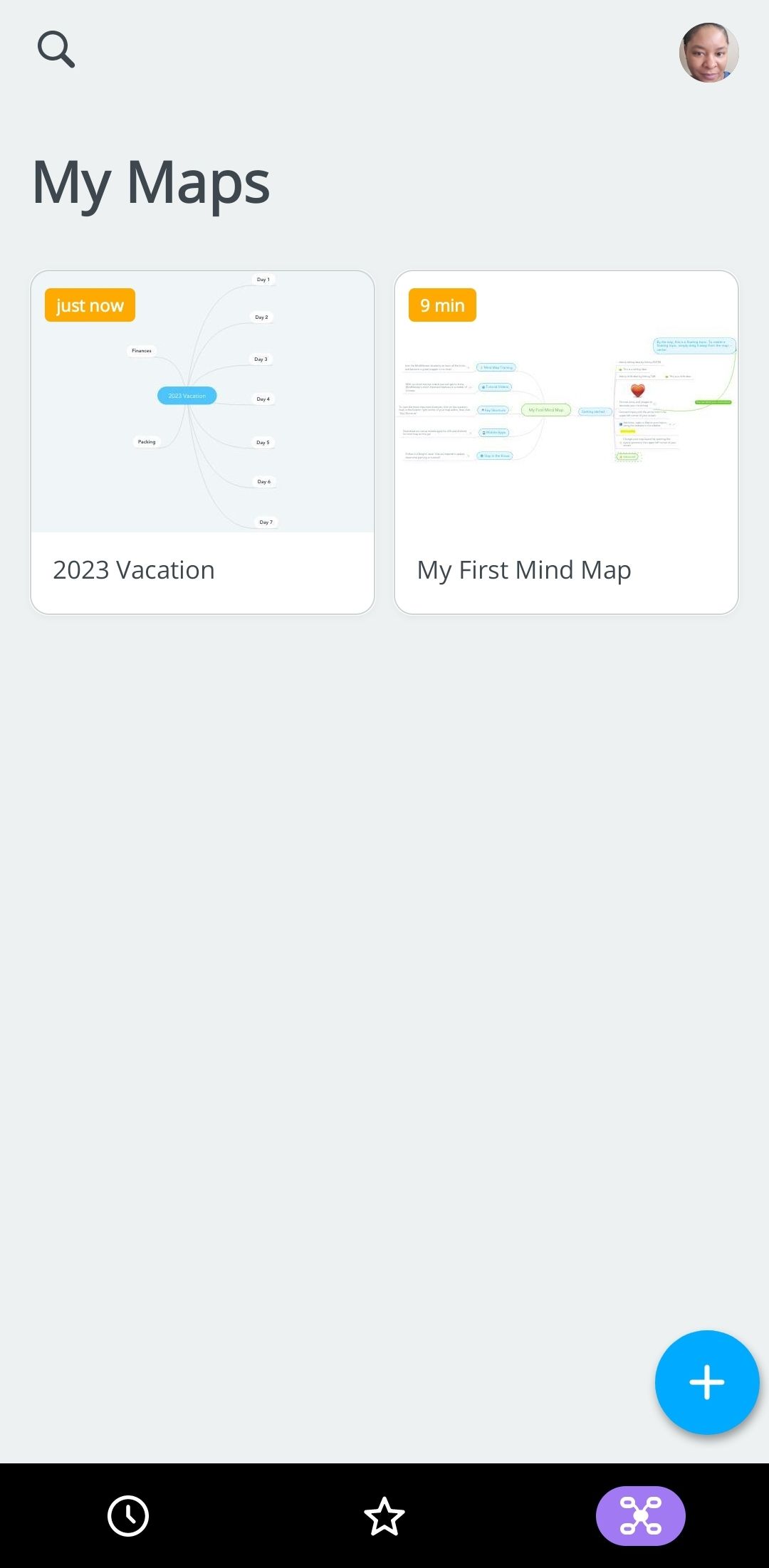Android productivity app Mindmeister