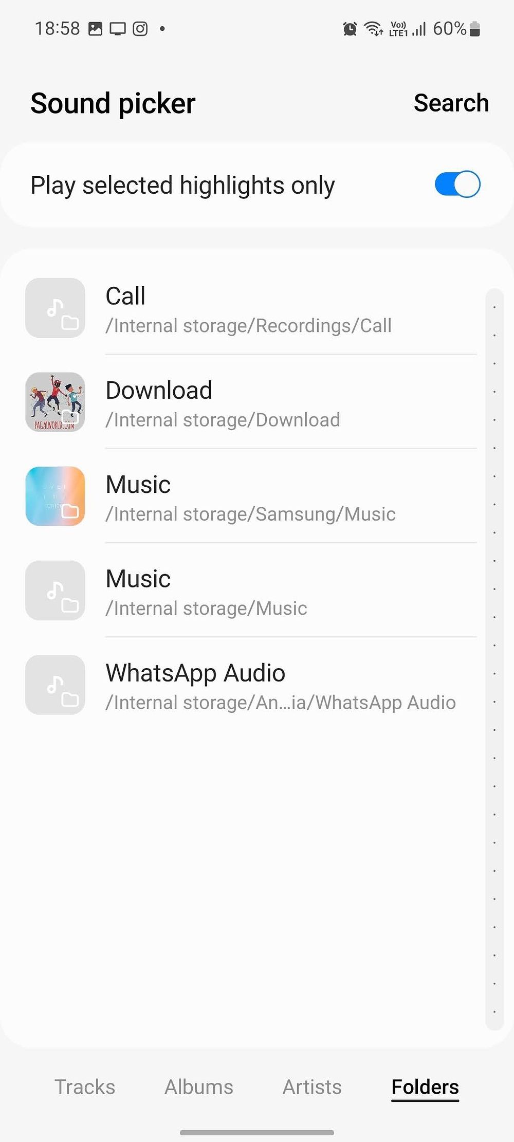 search for ringtone on Samsung