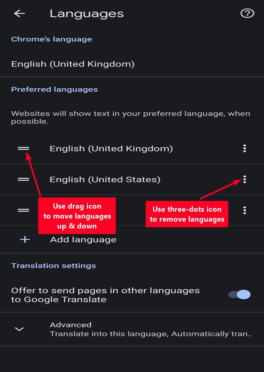 How To Change The Language In The Google Chrome Browser