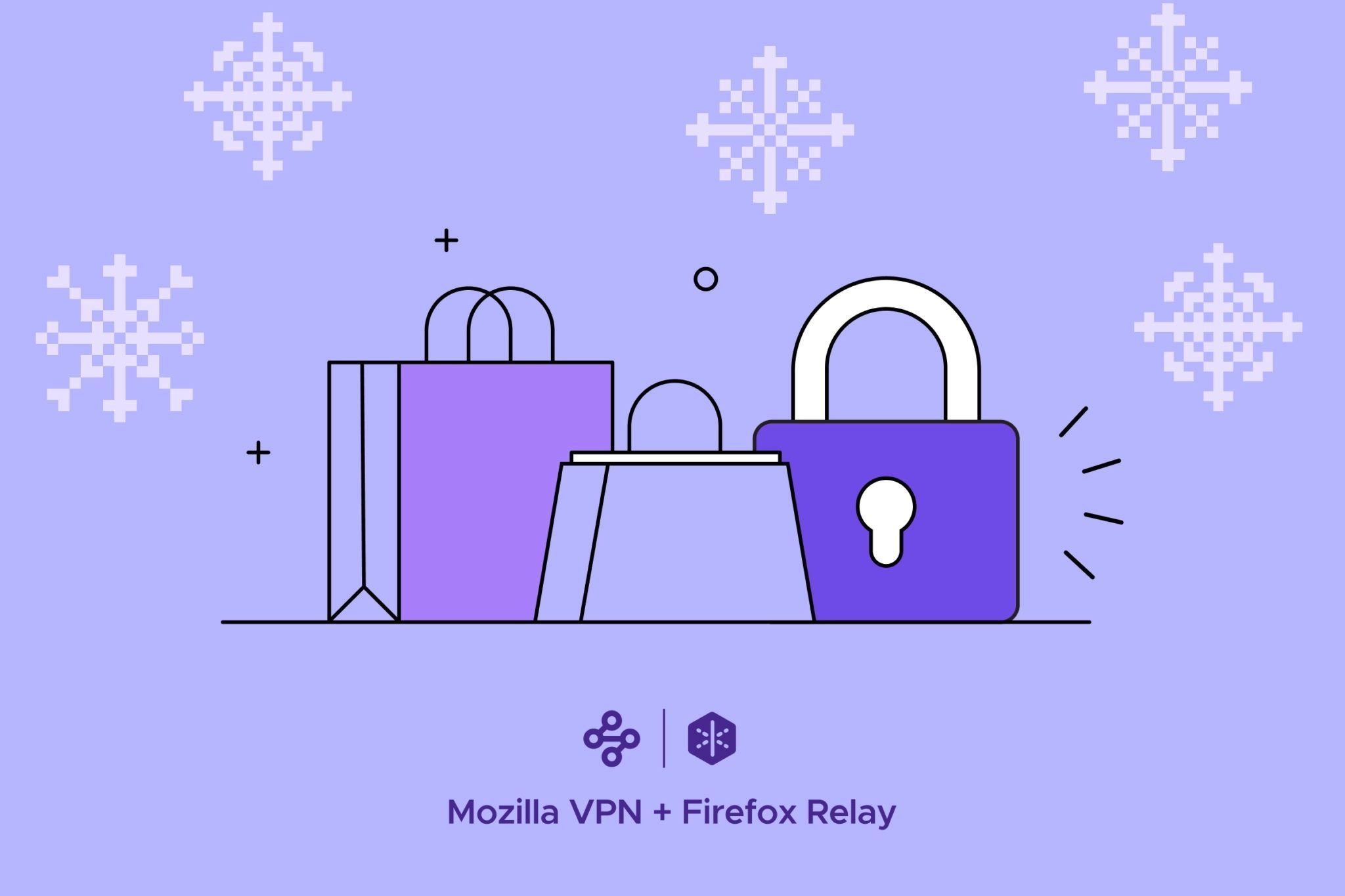 Illustration showing Mozilla VPN and Firefox Relay bundle