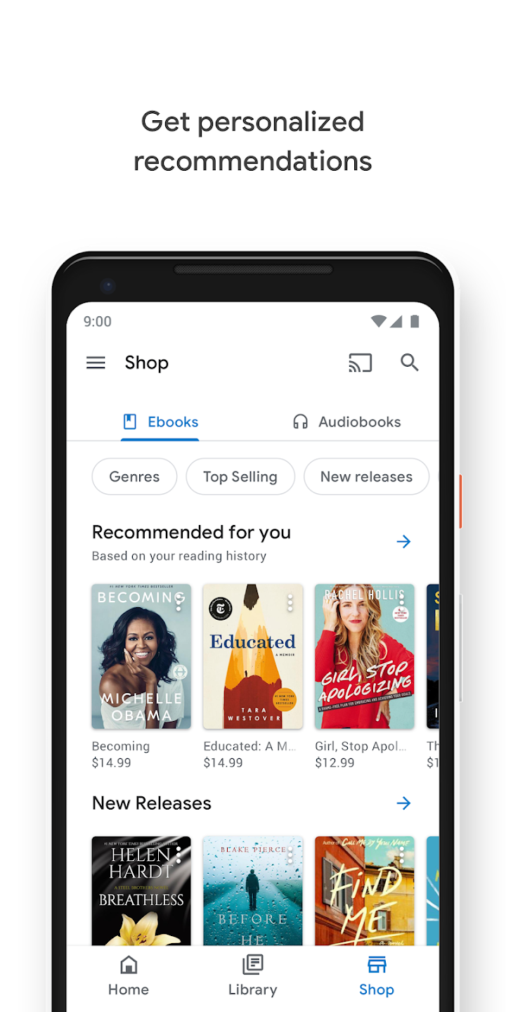 Rangkuman aplikasi ereader Google Play Buku & Buku Audio (1)