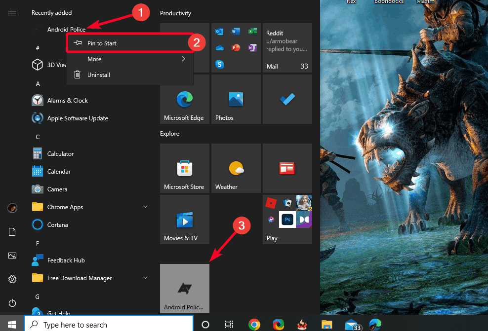 How to pin links to the Taskbar or Start Menu of every browser