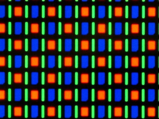 red blue and green pixels 