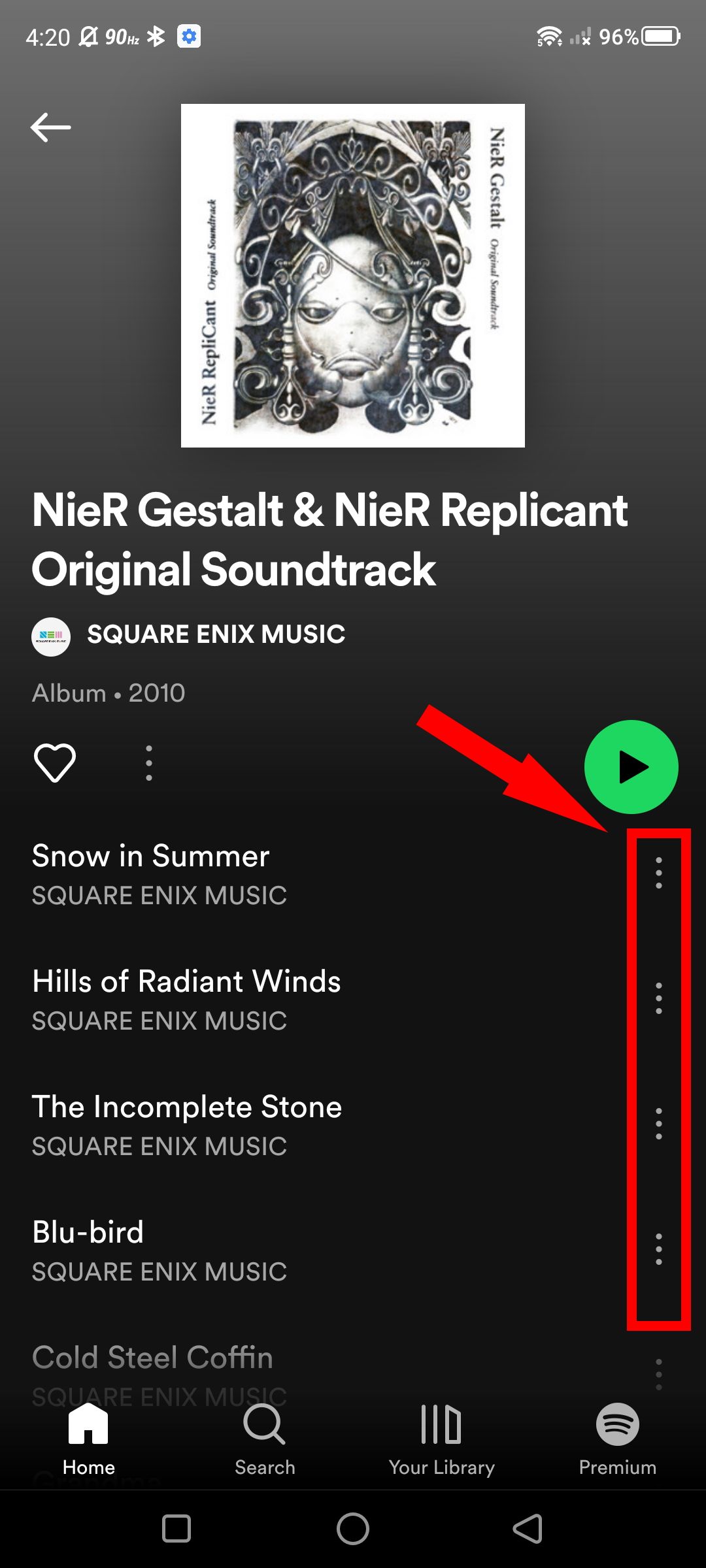 Screenshot of adding songs from an existing Spotify playlist