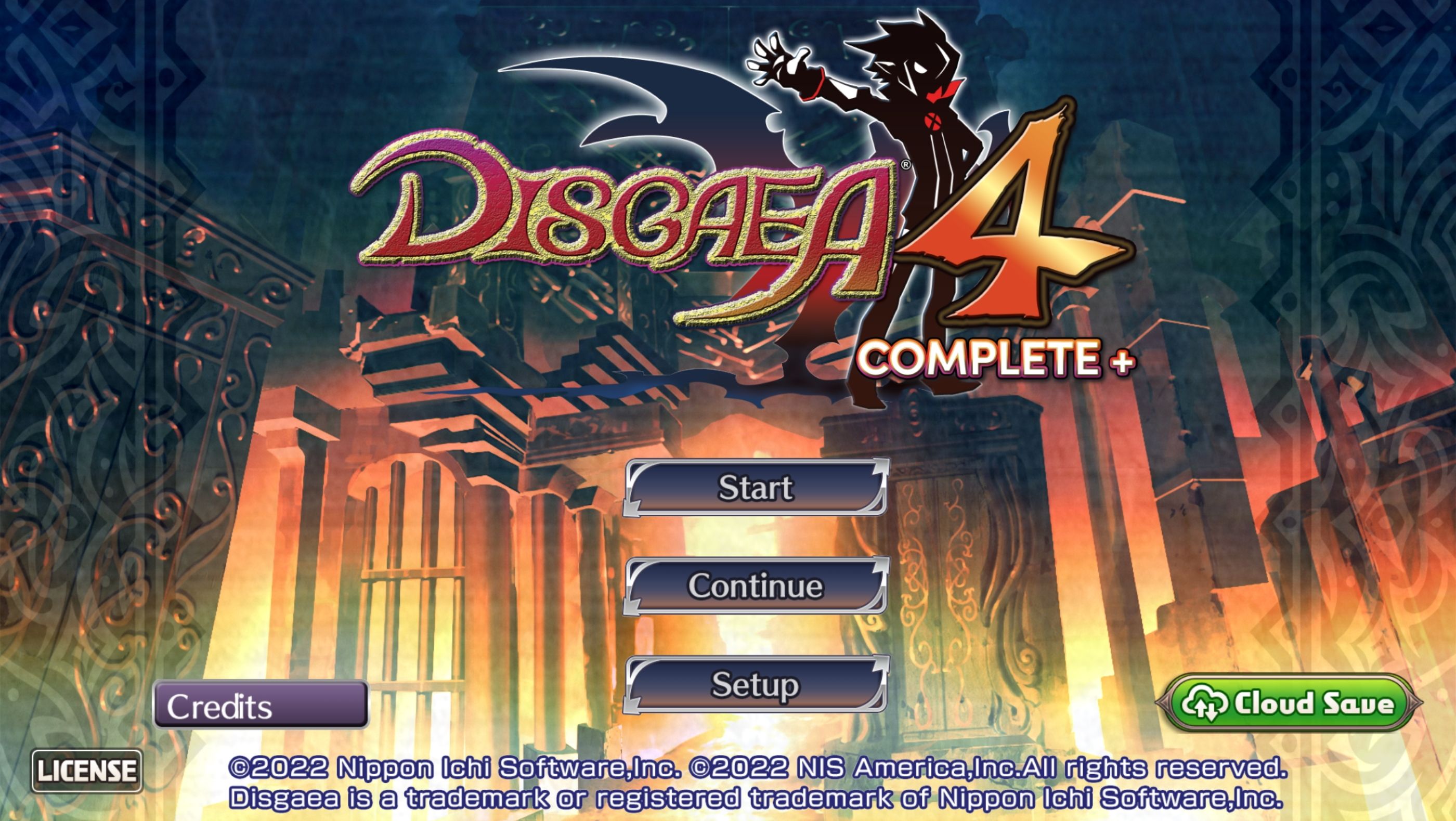 Disgaea 4 A Promise Revisited release hero start screen