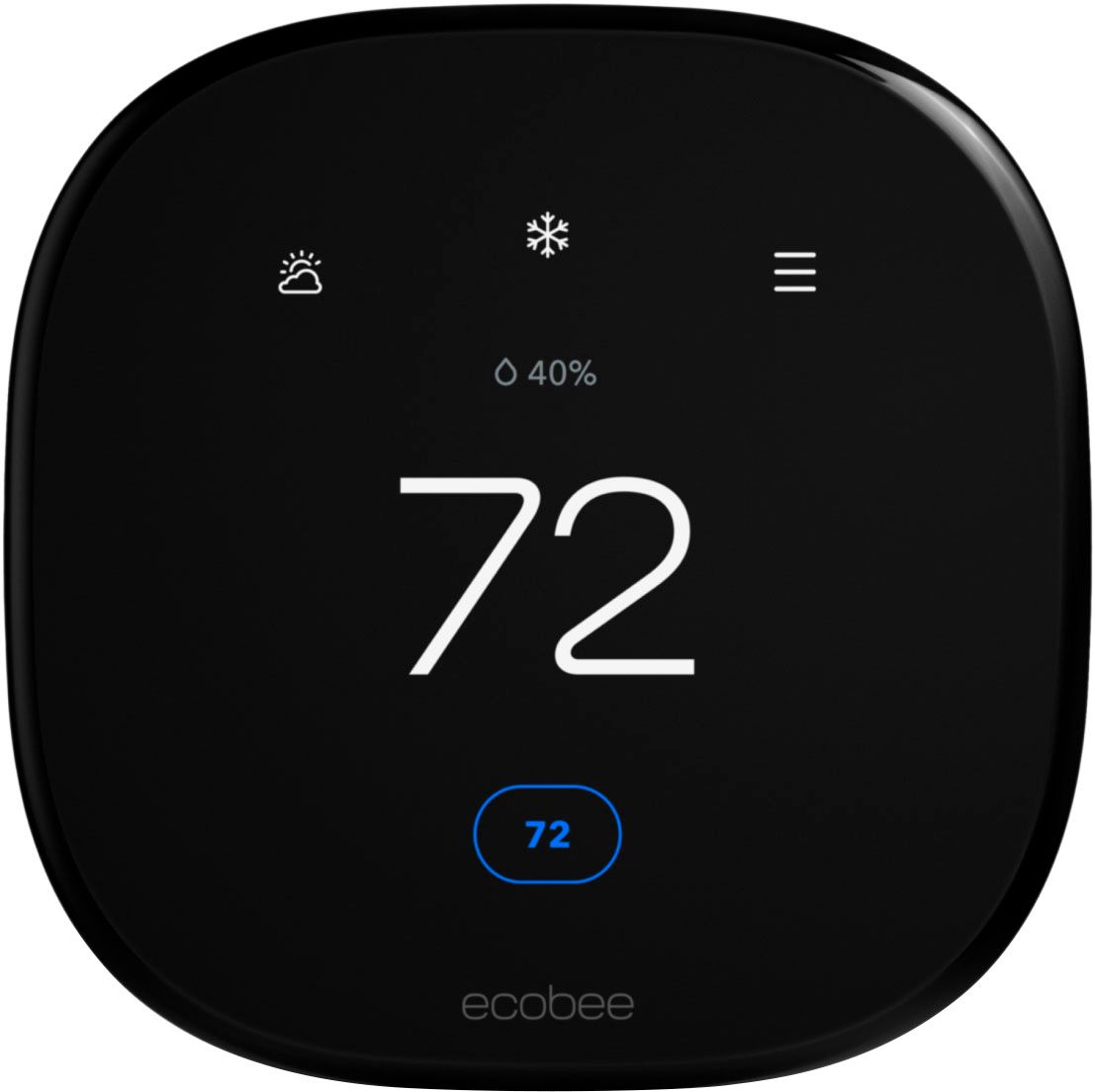 ecobee enhanced smart thermostat, front view