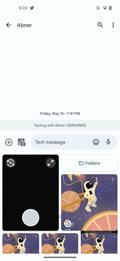Google Messages Experiments With Redesigned Photo Picker Google Messages Experiments With Redesigned Photo Picker