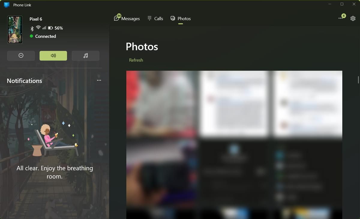 View images in Phone Link