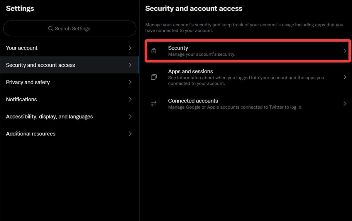 Go to Security and account access > Security to set up 2FA