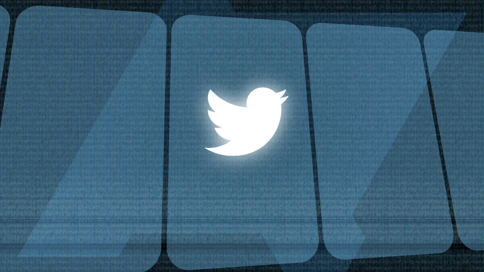 The Twitter logo against a light blue background