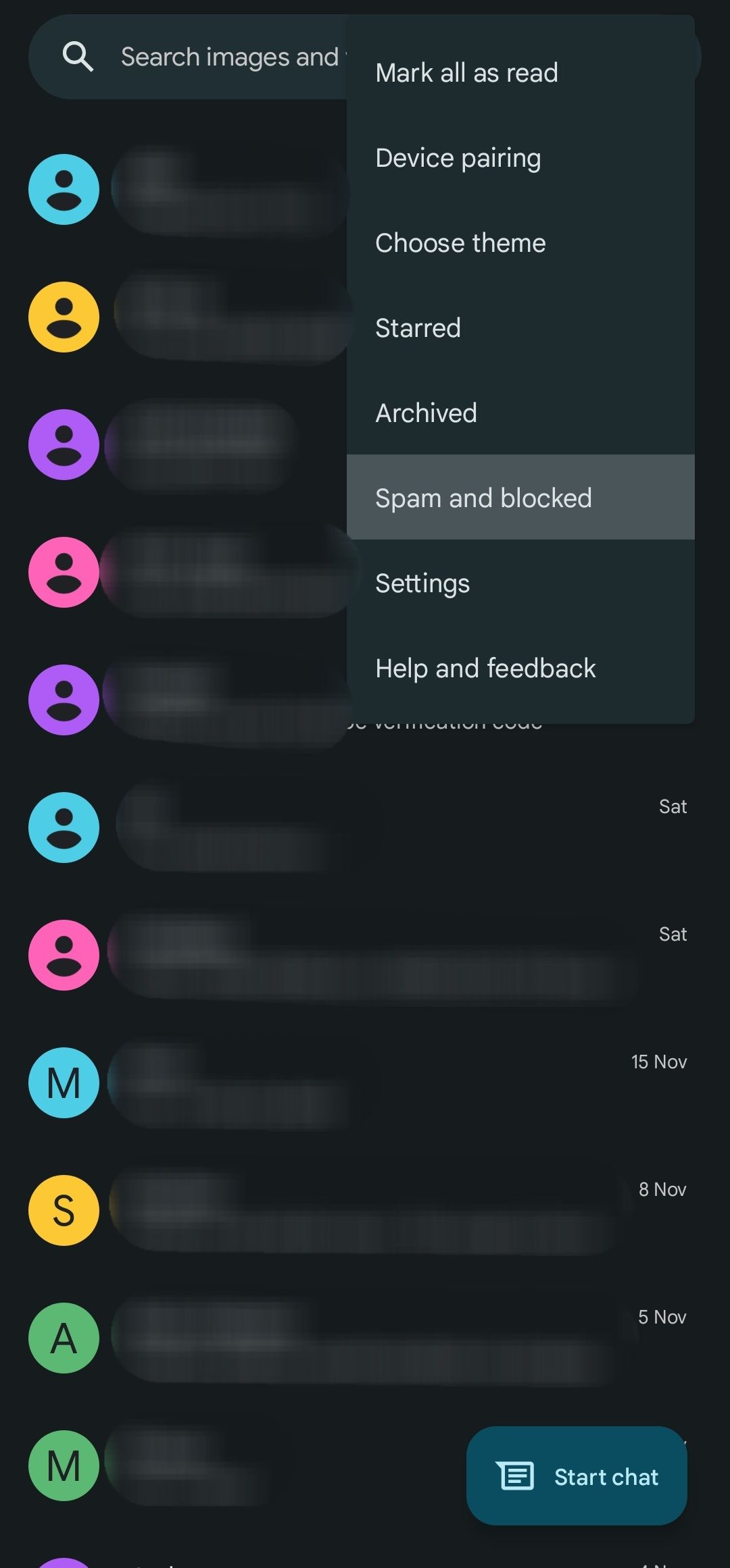 how do i unblock a private number on android