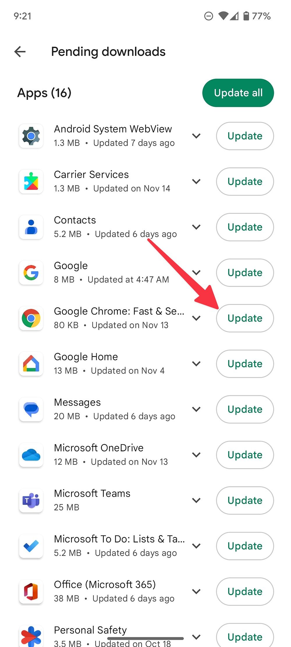 update-google-chrome 9
