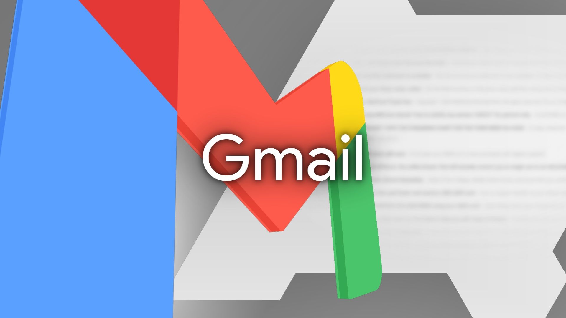 An illustration using primary colors with the Gmail mark and Android Police logo behind.