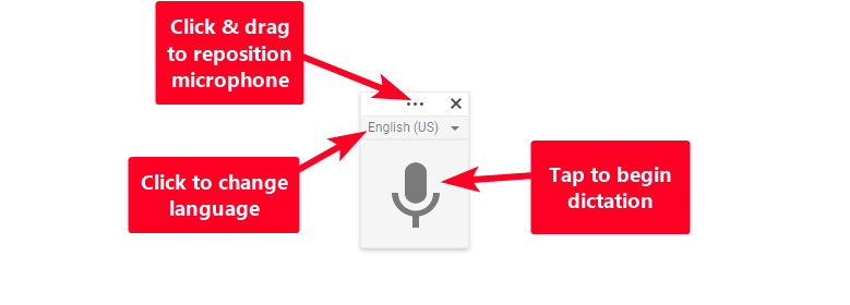 Google Docs voice typing microphone