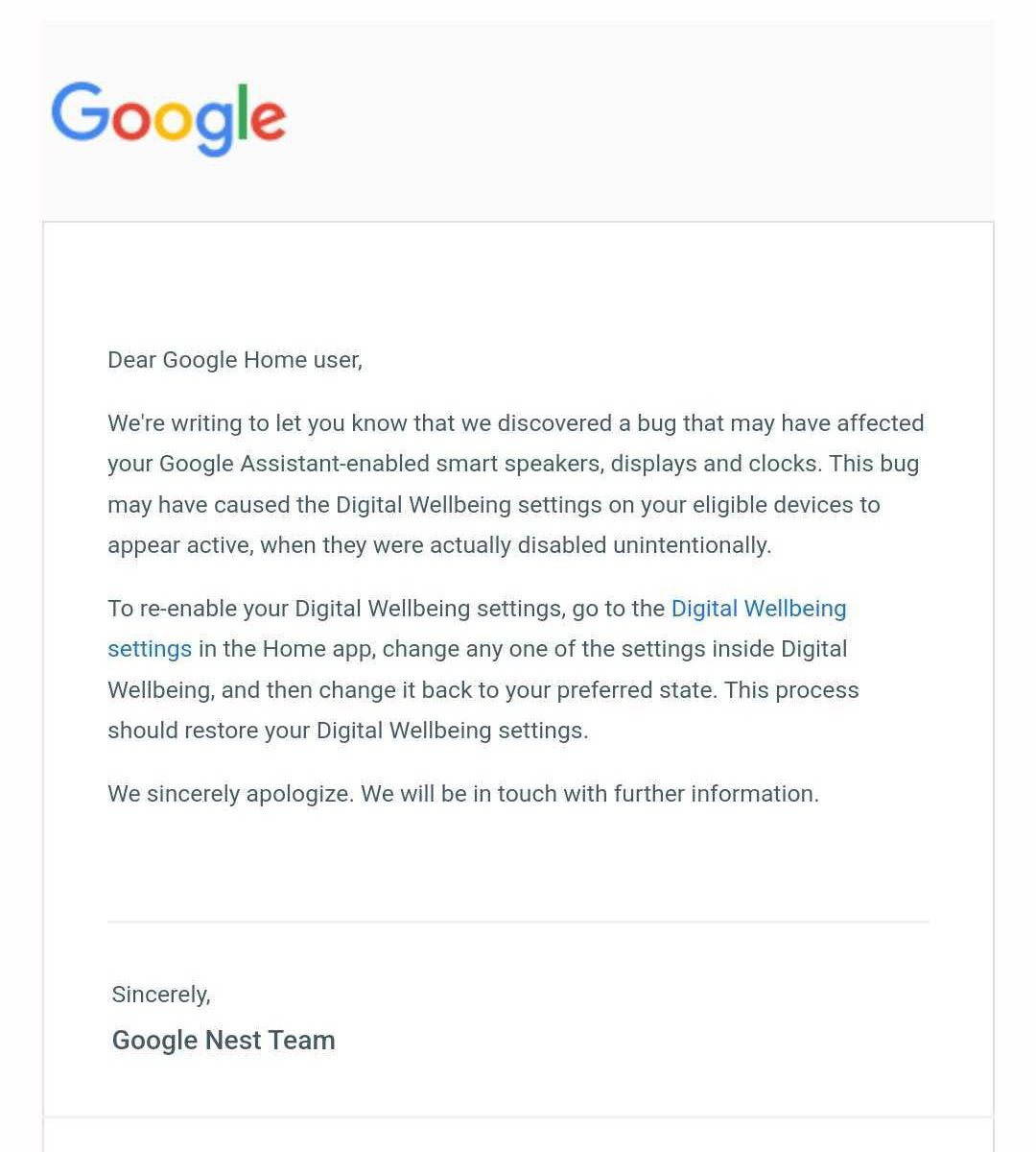 google-nest-bug-email