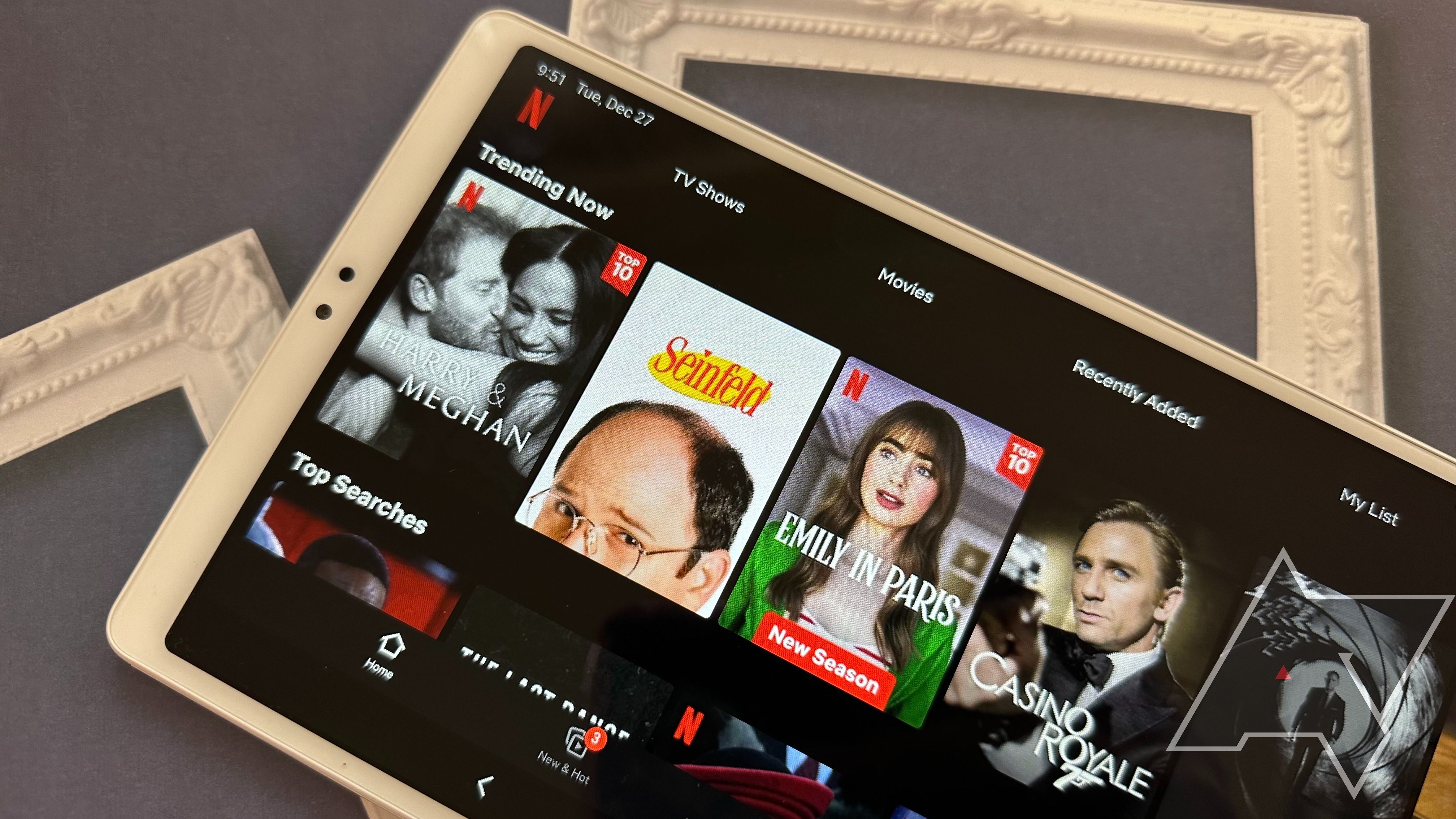 Netflix running on the Samsung Galaxy A7 Lite