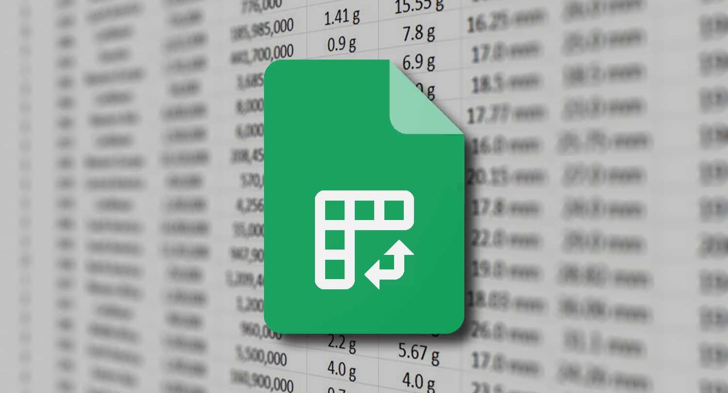 The Google Sheets pivot table icon on top of a blurred spreadsheet