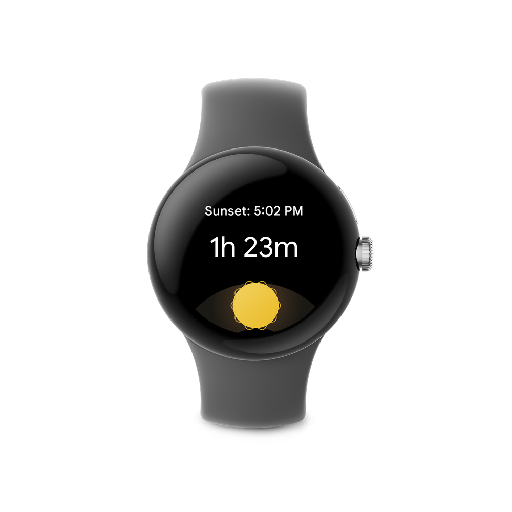The sunrise tile on the Google Pixel Watch