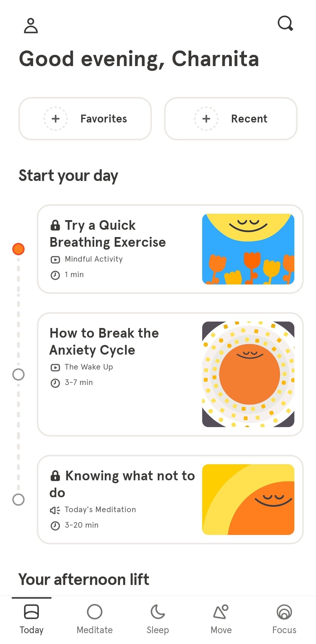 Android productivity app - Headspace
