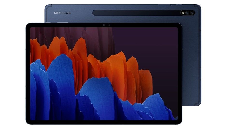 Samsung Galaxy Tab S7+ dalam Mystic Blue